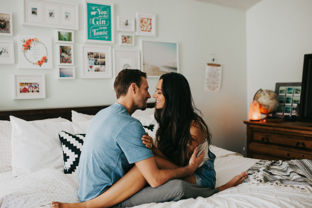 Home is a Feeling | Couple In Love | In Home Session by India Earl | India Earl Photography | Engagement Photo Inspiration | In Home Portrait Session | Trendy Couple Urban Outfitters Map Tapestry | Map Tapestry | Map Home Decor via @elanaloo elanaloo.com